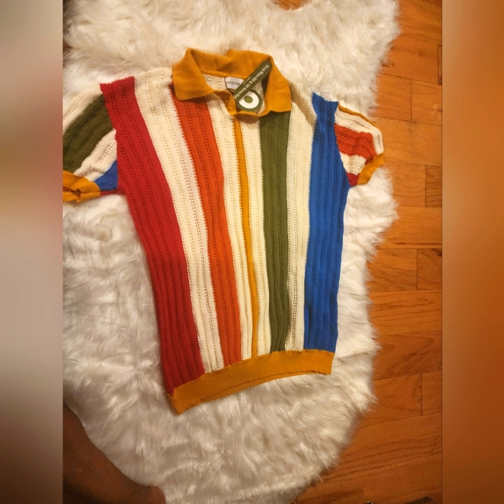 Colorful Striped Men's Polo Shirt